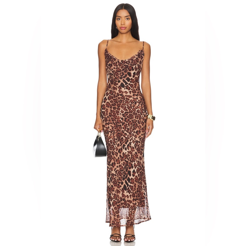 SNDYS Skin Maxi Dress in Leopard